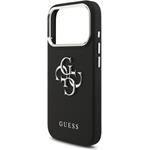 Guess PU Grained 4G Metal Logo kryt pre iPhone 17 Pro, čierny