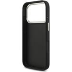 Guess PU Grained 4G Metal Logo kryt pre iPhone 17 Pro, čierny