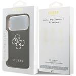 Guess PU Grained 4G Metal Logo kryt pre iPhone 17 Pro, čierny