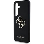Guess PU Grained 4G Metal Logo kryt pre Samsung Galaxy S25+, čierny