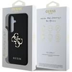 Guess PU Grained 4G Metal Logo kryt pre Samsung Galaxy S25, čierny