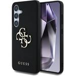 Guess PU Grained 4G Metal Logo kryt pre Samsung Galaxy S25, čierny