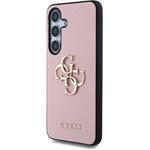 Guess PU Grained 4G Metal Logo kryt pre Samsung Galaxy S25+, ružový