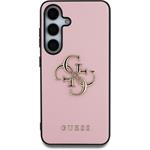 Guess PU Grained 4G Metal Logo kryt pre Samsung Galaxy S25+, ružový