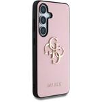Guess PU Grained 4G Metal Logo kryt pre Samsung Galaxy S25+, ružový