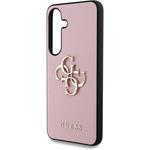 Guess PU Grained 4G Metal Logo kryt pre Samsung Galaxy S25, ružový