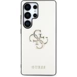 Guess PU Grained 4G Metal Logo kryt pre Samsung Galaxy S25 Ultra, béžový
