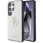 Guess PU Grained 4G Metal Logo kryt pre Samsung Galaxy S25 Ultra, béžový