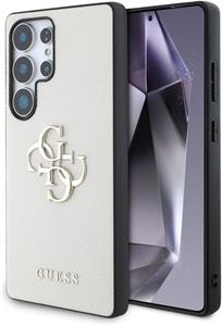 Guess PU Grained 4G Metal Logo kryt pre Samsung Galaxy S25 Ultra, béžový