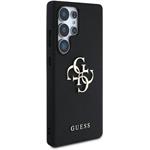 Guess PU Grained 4G Metal Logo kryt pre Samsung Galaxy S25 Ultra, čierny