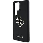 Guess PU Grained 4G Metal Logo kryt pre Samsung Galaxy S25 Ultra, čierny