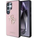 Guess PU Grained 4G Metal Logo kryt pre Samsung Galaxy S25 Ultra, ružový