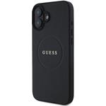 Guess PU Grained Classic Logo MagSafe kryt pre iPhone 16, čierny