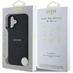 Guess PU Grained Classic Logo MagSafe kryt pre iPhone 16, čierny