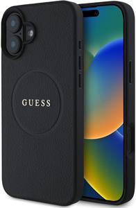 Guess PU Grained Classic Logo MagSafe kryt pre iPhone 16, čierny