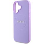 Guess PU Grained Classic Logo MagSafe kryt pre iPhone 16, fialový