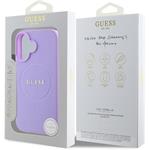 Guess PU Grained Classic Logo MagSafe kryt pre iPhone 16, fialový