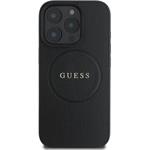 Guess PU Grained Classic Logo MagSafe kryt pre iPhone 16 Pro, čierny