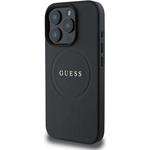 Guess PU Grained Classic Logo MagSafe kryt pre iPhone 16 Pro, čierny