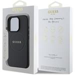 Guess PU Grained Classic Logo MagSafe kryt pre iPhone 16 Pro, čierny