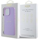 Guess PU Grained Classic Logo MagSafe kryt pre iPhone 16 Pro, fialový