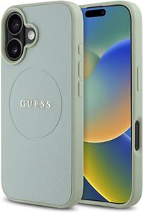 Guess PU Grained Classic Logo MagSafe kryt pre iPhone 16, zelený