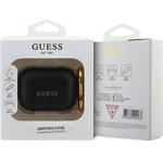 Guess PU Grained Classic Logo puzdro pre AirPods 3, čierne