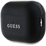 Guess PU Grained Classic Logo puzdro pre AirPods Pro 2, čierne