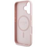Guess PU Grained Magnolia MagSafe kryt pre iPhone 16, ružový
