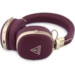 Guess PU Grained Triangle Gold Metal Logo ENC, bezdrôtové slúchadlá, Burgundy