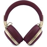 Guess PU Grained Triangle Gold Metal Logo ENC, bezdrôtové slúchadlá, Burgundy