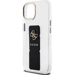 Guess PU Grip Stand 4G Metal Logo kryt pre iPhone 15, čierny