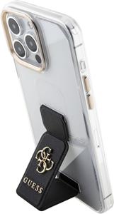 Guess PU Grip Stand 4G Metal Logo kryt pre iPhone 15 Pro, čierny