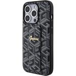 Guess PU Grip Stand G Cube kryt pre iPhone 15 Pro Max, čierny