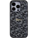 Guess PU Grip Stand G Cube kryt pre iPhone 15 Pro Max, čierny