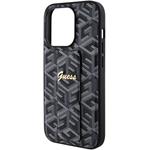 Guess PU Grip Stand G Cube kryt pre iPhone 15 Pro Max, čierny