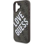 Guess PU Leather 4G Big Love Logo MagSafe kryt pre iPhone 16, hnedý