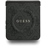 Guess PU Leather 4G Colored Ring Magnetic kryt pre Samsung Galaxy Z Flip 7, čierny