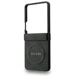 Guess PU Leather 4G Colored Ring Magnetic kryt pre Samsung Galaxy Z Flip 7, čierny