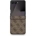 Guess PU Leather 4G Colored Ring Magnetic kryt pre Samsung Galaxy Z Flip 7, hnedý