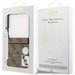 Guess PU Leather 4G Colored Ring Magnetic kryt pre Samsung Galaxy Z Flip 7, hnedý