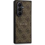 Guess PU Leather 4G Colored Ring Magnetic kryt pre Samsung Galaxy Z Fold 7, hnedý