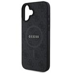 Guess PU Leather 4G Colored Ring MagSafe kryt pre iPhone 16, čierny