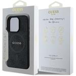 Guess PU Leather 4G Colored Ring MagSafe kryt pre iPhone 16 Pro Max, čierny