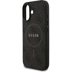 Guess PU Leather 4G Colored Ring MagSafe kryt pre iPhone 17, čierny