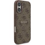 Guess PU Leather 4G Colored Ring MagSafe kryt pre iPhone 17, hnedý