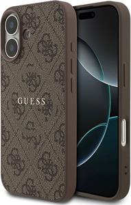 Guess PU Leather 4G Colored Ring MagSafe kryt pre iPhone 17, hnedý