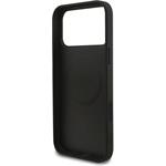 Guess PU Leather 4G Colored Ring MagSafe kryt pre iPhone 17 Pro Max, čierny