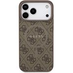 Guess PU Leather 4G Colored Ring MagSafe kryt pre iPhone 17 Pro Max, hnedý