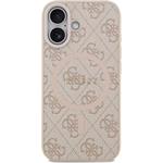 Guess PU Leather 4G Colored Ring MagSafe kryt pre iPhone 17, ružový